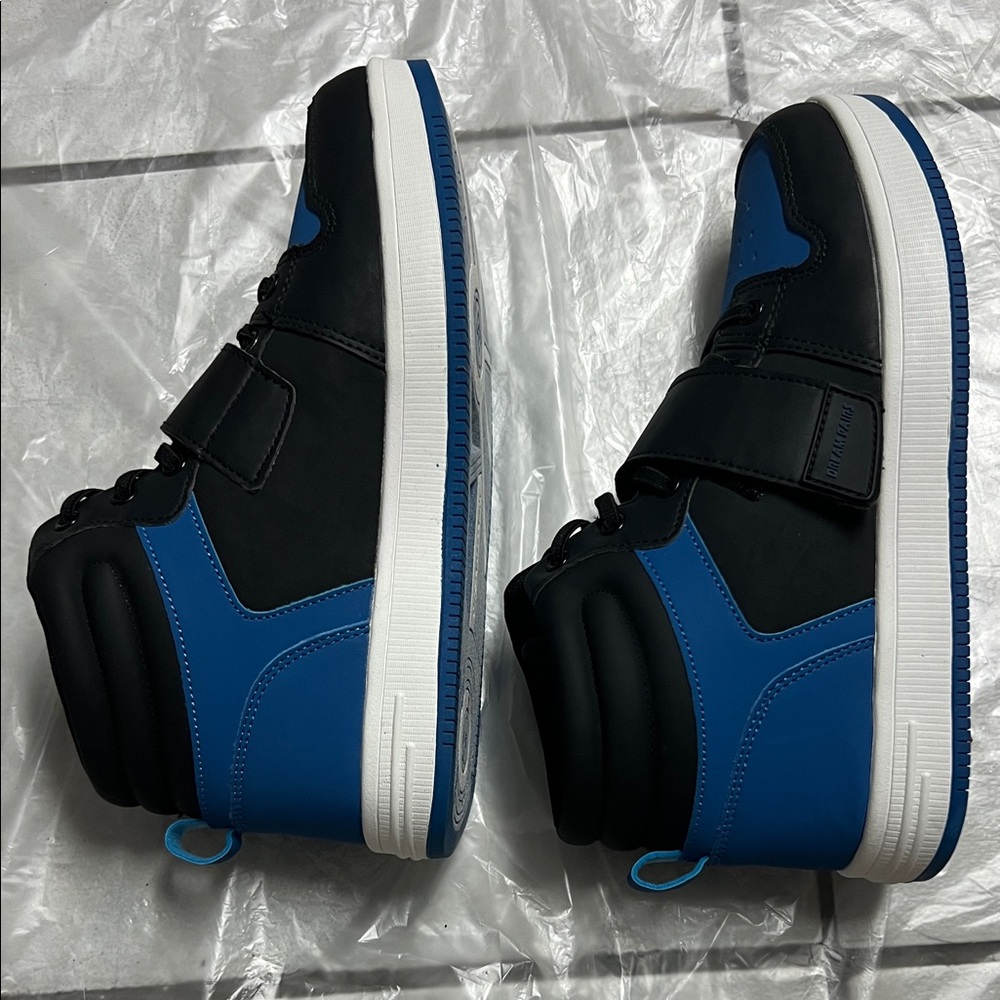 Brand New Black and Blue High-Top Sneakers